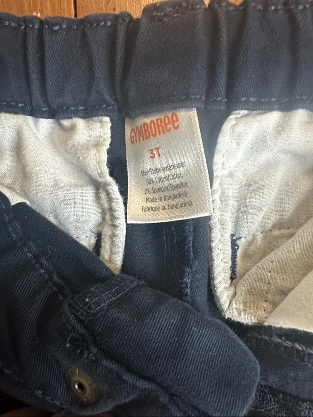 Gymboree Navy Wrinkle Resistant Chino Pants, 3T